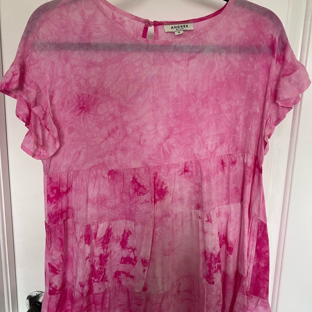 Andree Pink Tie-Dye Women's Top